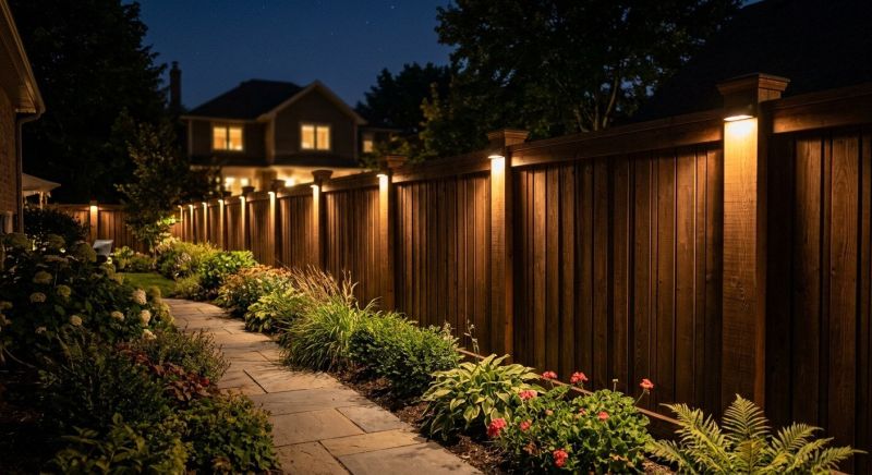 Fence Lighting Installation in Olathe, KS