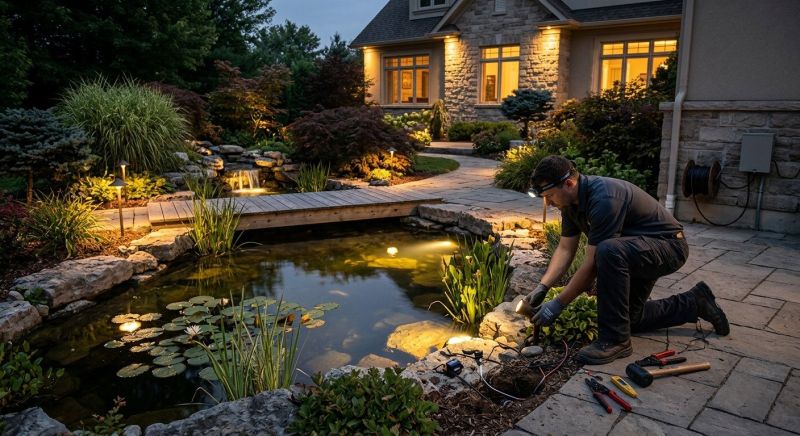 Pond Lighting Installation in Alpharetta, GA