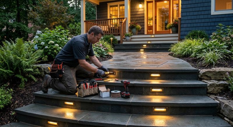 Terrace Lighting Installation in Littleton, CO